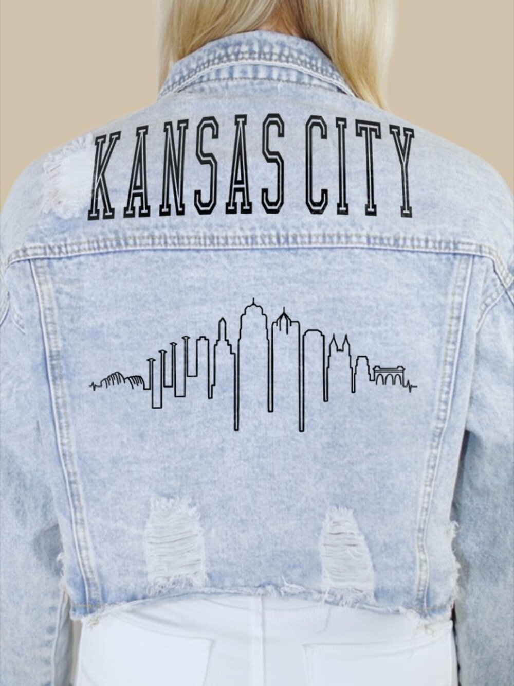 Kansas City Skyline Denim Jacket